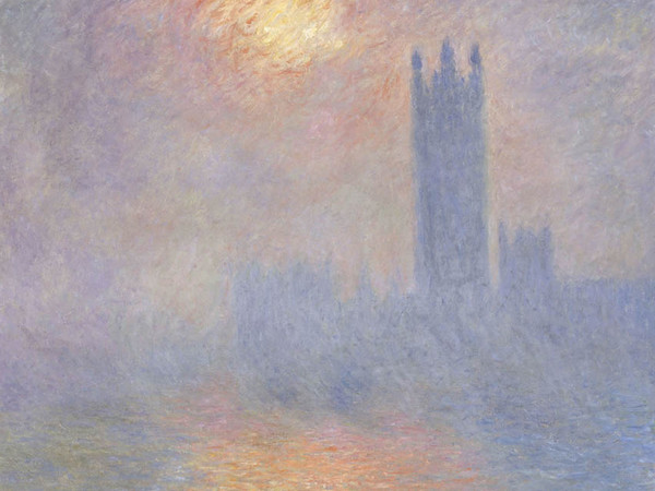 Claude Monet, Londra, il Parlamento, effetto di sole nella nebbia (1904). Olio su tela; 81,5x92,5 cm. Parigi, Musée d’Orsay