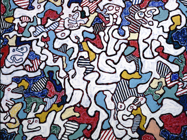 Jean Dubuffet, Mouchon berloque, 19 giugno 1963. Olio su tela, 114x146 cm.