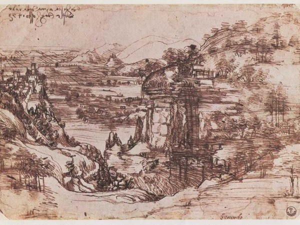 Leonardo da Vinci, Paesaggio di Santa Maria della Neve, il 5 agosto 1473