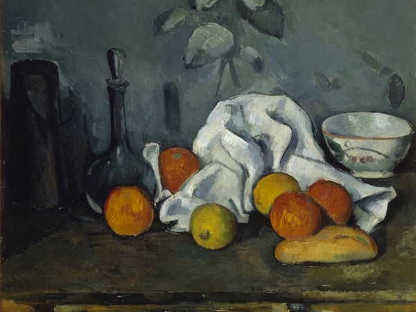 Paul Cézanne, Frutta, 1879-80 ca., olio su tela, 46,2 x 55,3 cm, San Pietroburgo, Museo Statale Ermitage Fotografia 