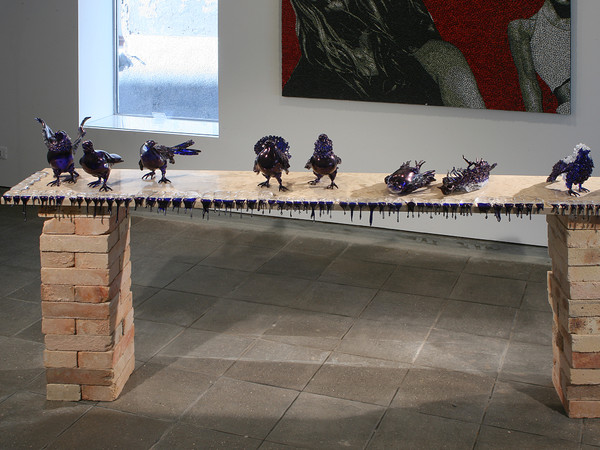 Jan Fabre, Shitting Doves of Peace and Flayng Rats, 2008.