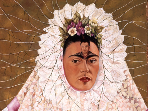 Frida Kahlo, <em>Autoritratto come Tehuana (o Diego nei miei pensieri)</em>, 1943, Olio su masonite, 61 x 76 cm | The Jacques and Natasha Gelman Collection of 20th Century Mexican Art and The Vergel Foundation, Cuernavaca © Banco de México Diego Rivera Frida Kahlo Museums Trust, México D.F. by SIAE 2016 <br />