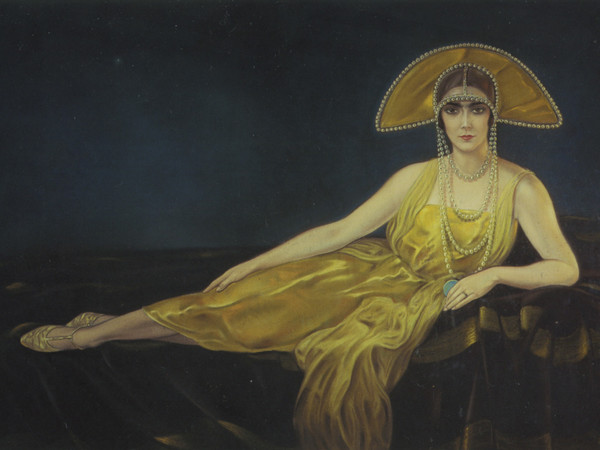 Alberto Martini, Ritratto di Wally Toscanini, 1925, Pastello su carta, 204 x 131 cm, Collezione privata | Courtesy of Musei San Domenico, Forlì