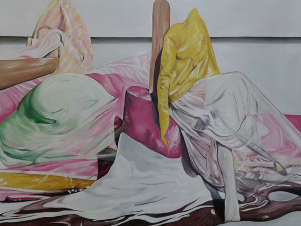Ubay Murillo, El resto, olio su tela, cm.140x150