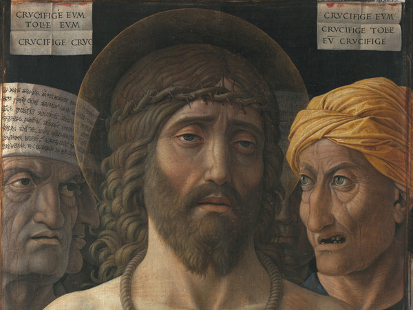 Andrea Mantegna, Ecce Homo, 1500-1502, Tempera su tela di lino, 42 X 54 cm, Parigi, Musée Jacquemart-André