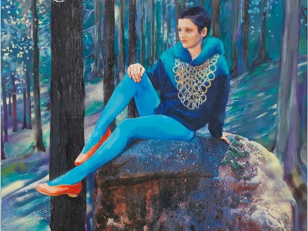 Paulina Olowska, Blue Forest, 2019