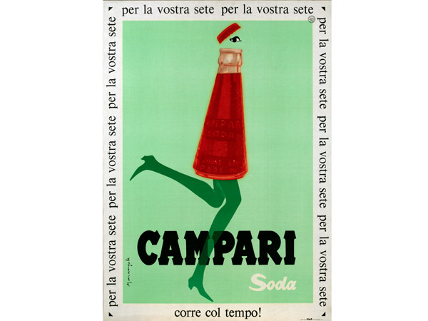 Franz Marangolo, Campari corre con il tempo, 1960, Galleria Campari, Sesto San Giovanni (MI)