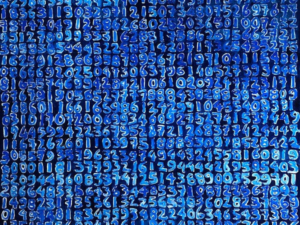 Giorgio Piccaia, Fibonacci blu, 2020, olio su tela, cm. 140x110