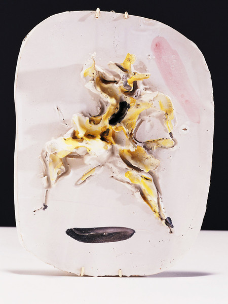 L. Fontana, Arlecchino, 1953-1956; ceramica policroma, cm 26x5x 20