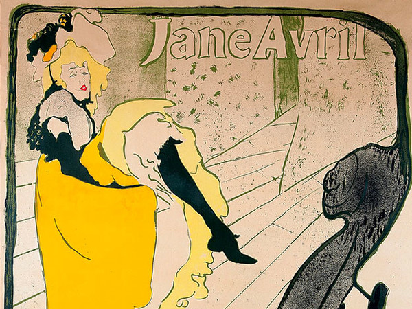 Henri de Toulouse-Lautrec, Jane Avril (Before Letters), 1893, Color Lithography,  91.5x124 cm.