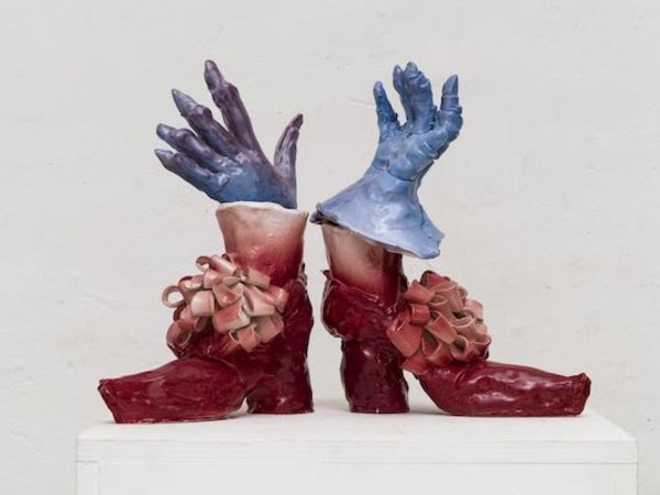 Emiliano Maggi, Velvet Gloves on Ribbon Bows, 2019