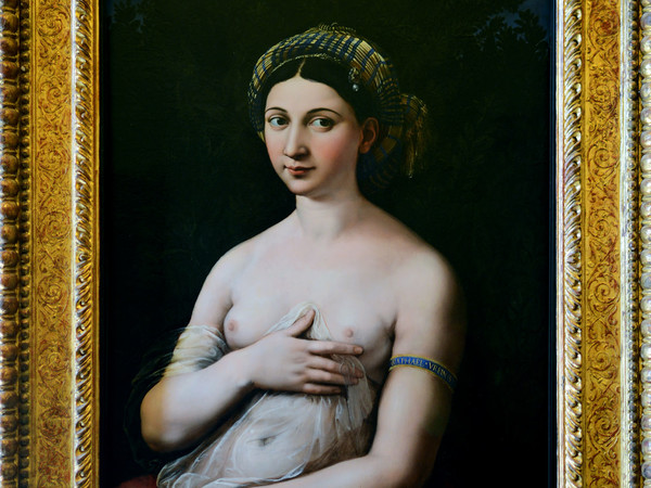 Raffaello Sanzio, Ritratto di giovane donna noto anche come La Fornarina, 1520 circa, Olio su tavola, 87 × 63 cm, Roma, Galleria Nazionale d'Arte Antica