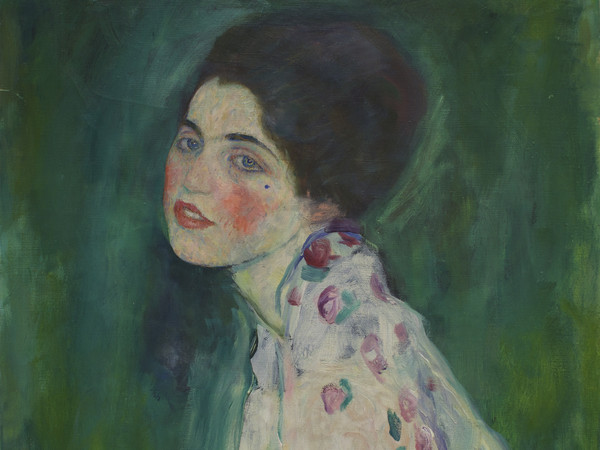 Gustav Klimt, Ritratto di Signora, 1916-1917, Olio su tela, 68 × 55 cm, Piacenza, Galleria d'Arte Moderna Ricci Oddi | Courtesy Galleria d'Arte Moderna Ricci Oddi, Piacenza