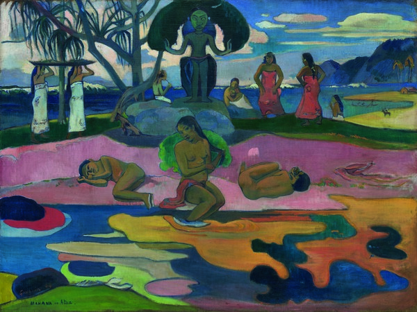 Paul Gauguin, Mahana no Atua (Giorno di Dio), 1894, Olio su tela, 68.3 x 91.5 cm, Chicago, The Art Institute of Chicago