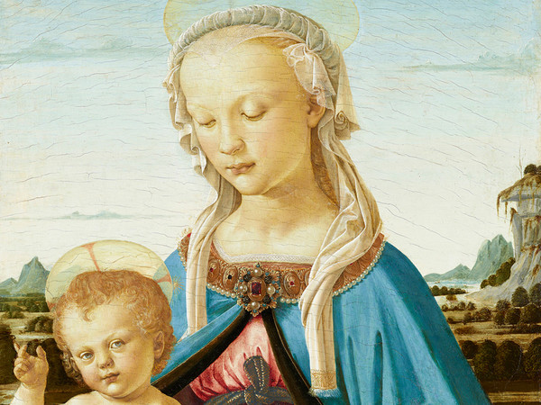 Andrea del Verrocchio (Firenze, 1435 circa - Venezia, 1488), Madonna col Bambino, 1470 circa, Tempera su tavola, 47.9 x 75.8 cm, Berlino, Staatli che Museen zu Berlin, Gemäldegalerie, inv. 108 | © Staatli che Museen zu Berlin, Gemäldeg alerie / Christoph Schmidt