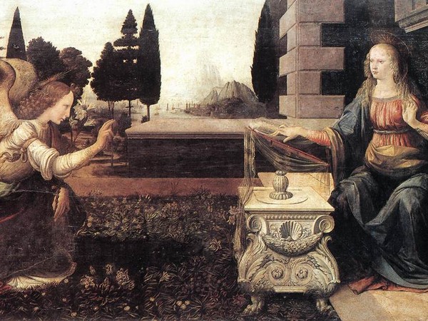 L'Annunciazione, Leonardo da Vinci, Galleria degli Uffizi di Firenze