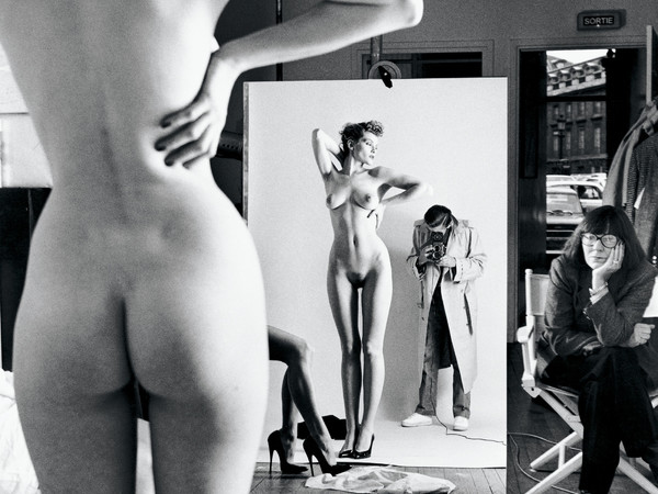 Helmut Newton <em>Self-Portrait with Wife and Models</em>, Vogue Studio, Paris 1981