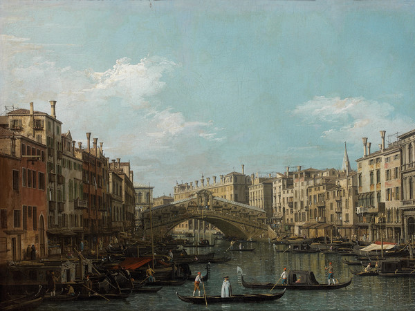 Canaletto, Il Canal Grande con il Ponte di Rialto da sud, Venezia, 1740 circa, Olio su tela, Paris, Institut de France, Musée Jacquemart André | © Culturespaces-Musée Jacquemart-André