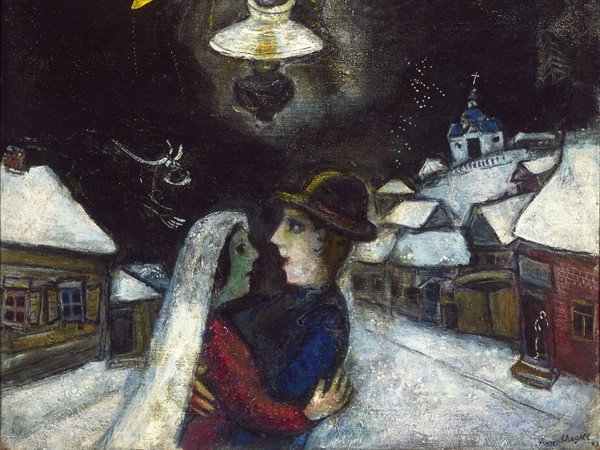 Marc Chagall, Nella notte, 1943, Olio su tela, 52.4 x 47 cm, Philadelphia Museum of Art, Collezione Louis E. Stern, 1963