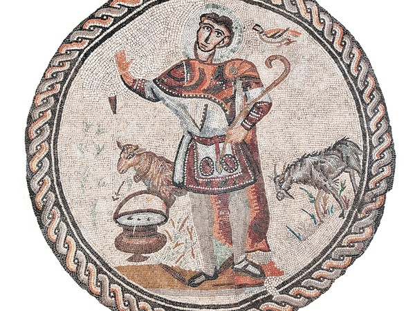 Mosaico del “Buon pastore dall’abito singolare”, domus di Tito Macro dei fondi Cossar