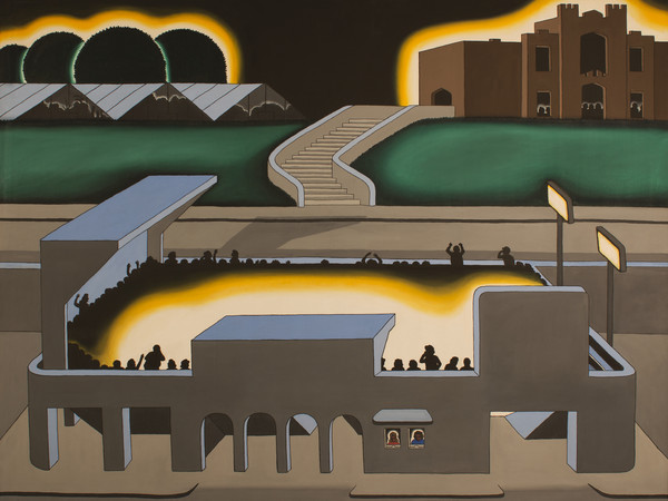 Roger Brown, Gothic Stadium, 1970. Oil on canvas, 121.92x152.4<br /><br />