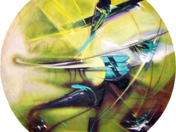Renzo Bergamo, Un occhio per il verde finocchio, olio su tela, 200x200 cm, 1999