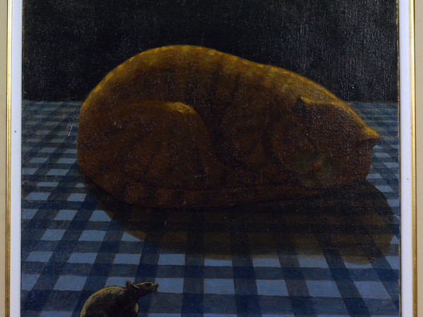 Luigi Russolo. Verso: Gatto rosso, 1920, olio su tela. Galleria degli Uffizi