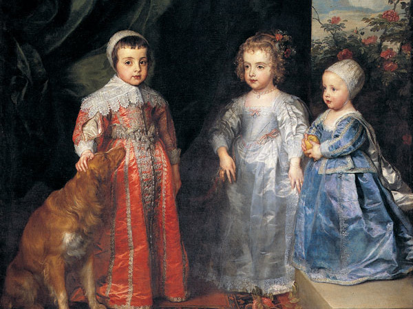 Anton Van Dyck, Ritratto dei tre figli maggiori di Carlo I, 1635, olio su tela, 153,7x156,8. Galleria Sabauda, Torino