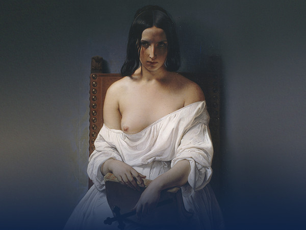 Francesco Hayez, <em>La Meditazione, </em>1851<em>, </em>olio su tela, cm. 90x70