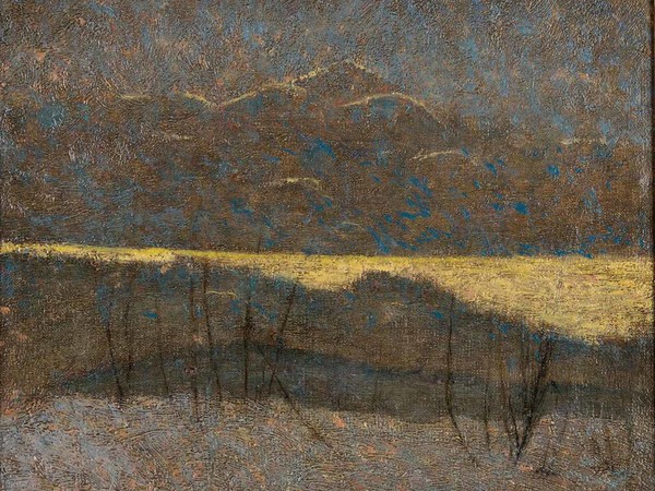 Vittore Grubicy De Dragon,<em> Dopo due giorni di nevicata a Miazzina</em>, 1897-1908, Olio su tela, 36.4 × 38.5 cm, Livorno, Fondazione Livorno