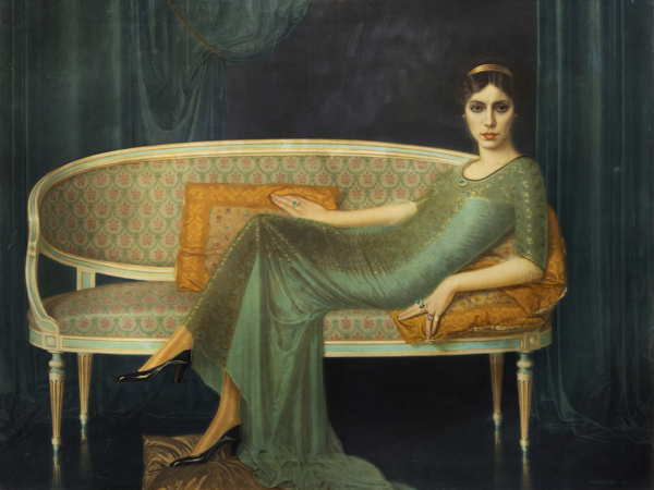 Mario Reviglione, La poetessa Amalia Guglielminetti, 1911-12, olio su tela. Collezione privata I Ph. Luca Vianello, Torino