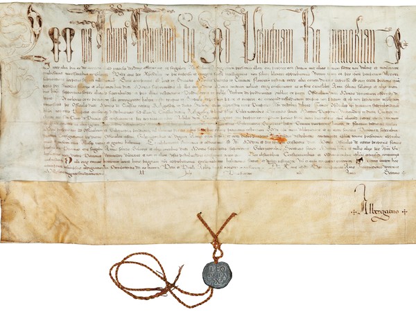 Bolla del papa Leone X, 1 luglio 1519, Fondo diplomatico, Archivio dei Buonuomini di San Martino, Firenze.