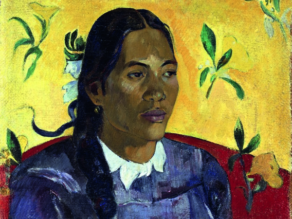 Paul Gauguin, Donna tahitiana con fiore, 1891, Olio su tela, 70.5 x 46.5 cm | © Ny Carlsberg Glyptotek, Copenhagen | Foto: Ole Haupt