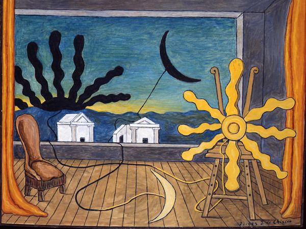 Giorgio de Chirico, <em>Sole sul cavalletto</em>, 1973, Olio su tela, 64.5 × 81 cm