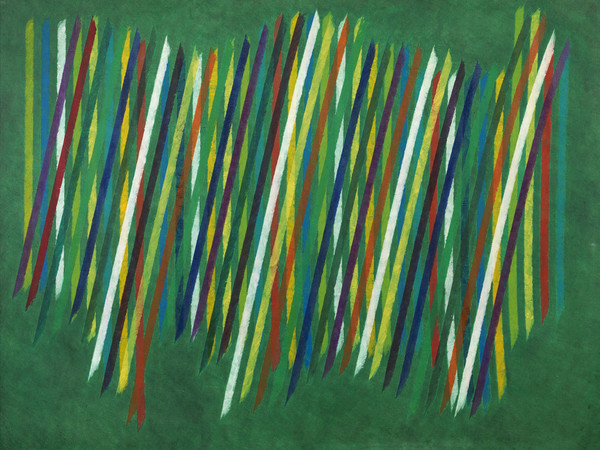 Piero Dorazio, Nel cuore verde, 1965, olio su tela, cm. 148x197