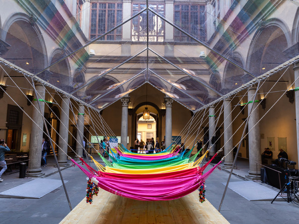 Opavivará!, Site‐specific installation rendering for the Courtyard of Palazzo Strozzi Rede Social, 2019 (Rendering by Carlo Pellegrini)