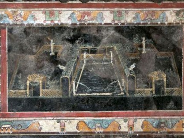 Affresco romano con rappresentazione di giardino, I sec. d.C., Villa d’Este, Tivoli