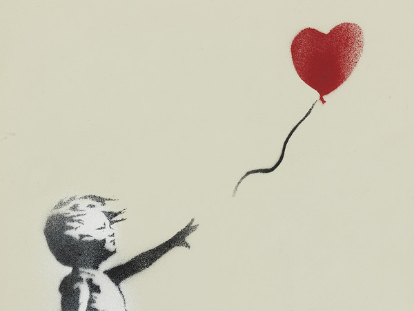 Banksy, Girl with balloon, 30 x 40 cm | Photo © Dario Lasagni