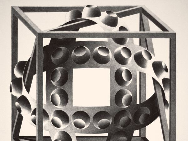 Maurits Cornelis Escher, Cube with Magic Ribbon