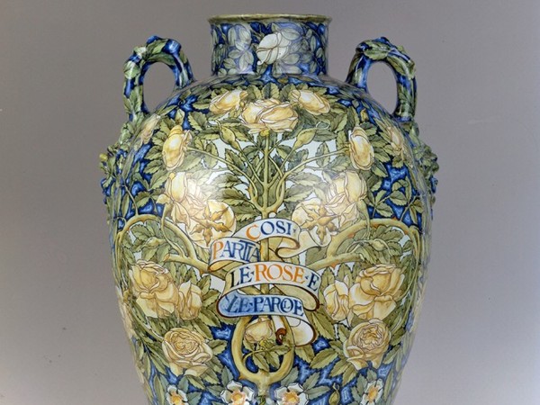 Adolfo De Carolis, Vaso,1890 ca., ceramica. Firenze, Museo Stibbert