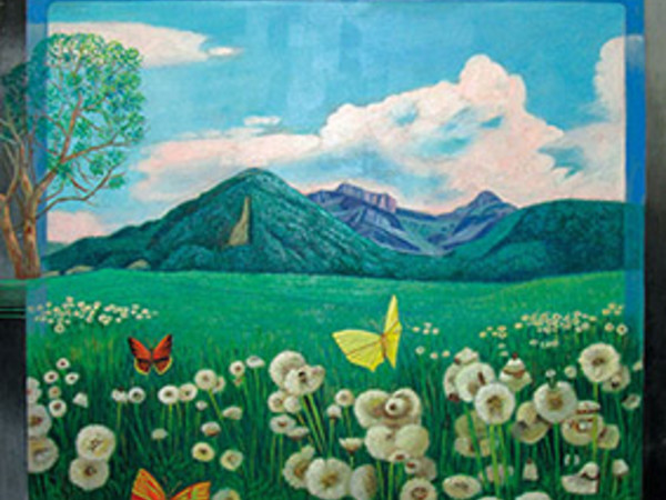 Filippo Maggiore, Campo fiorito, 2015, olio su tela, 60x70