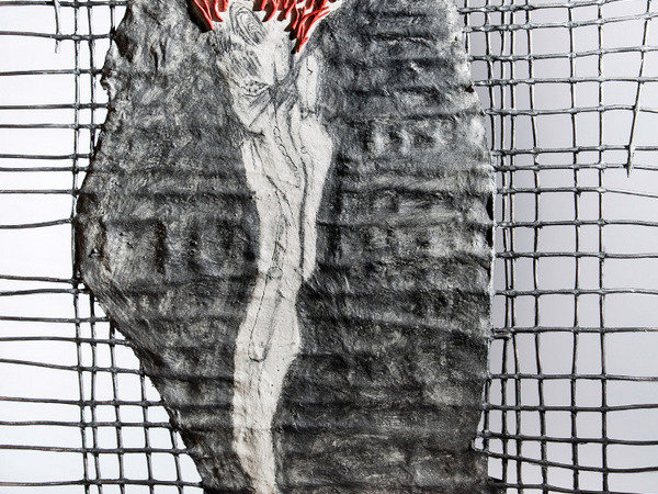 Enrico David, Apparato Prodigioso, 2015, rame, acciao, resina, pigmenti, carta, grafite 215 x 185 x 55 cm 