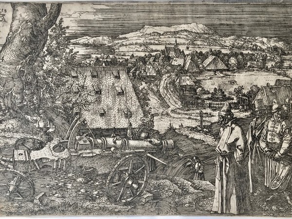 Albrecht Dürer, Il cannone, 1518 Bulino, 220 x 325 mm. Collezione privata