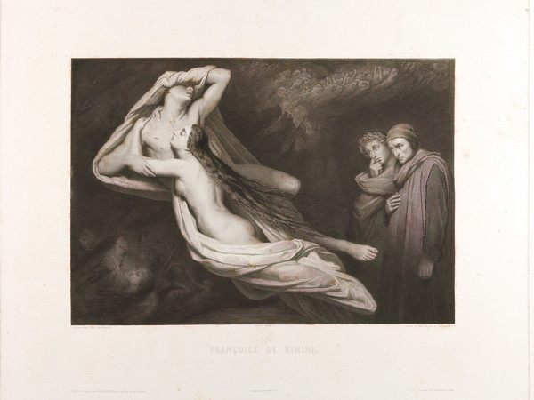 Luigi Calamatta, Francoise de Rimini, 1843. Da un dipinto di Ary Scheffer