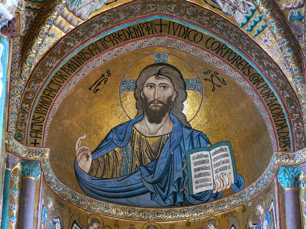 Cristo Pantocratore, Cattedrale di Cefalù, Sicilia