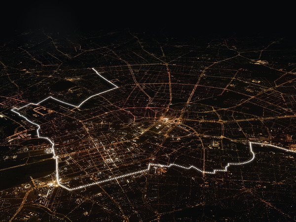 Confine di luce, veduta aerea, Berlino. © kulturprojekte berlin_2014 WEW FU berlin IGB