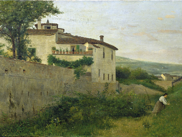 Silvestro Lega, Una veduta in Piagentina, 1863. Olio su tela, 43,4x79,3 cm. Istituto Matteucci, Viareggio