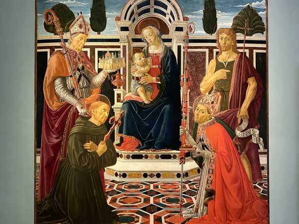 Andrea del Verrocchio e bottega, Sacra conversazione con i Santi Zanobi, Francesco, Giovanni Battista e Niccolò (“Pala Macinghi”), 1472