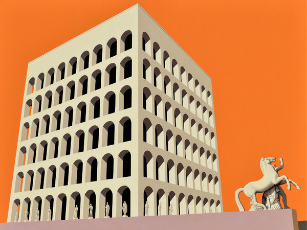 Mauro Reggio, Colosseo quadrato, 2023, cm. 100x130 