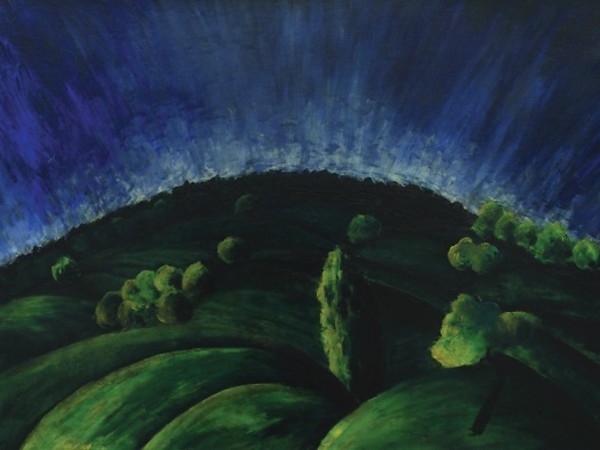 Moholy-Nagy László, Colli di Buda,1918, olio su tela, 63x94 cm. Debrecen, Collezione Antal – Lusztig